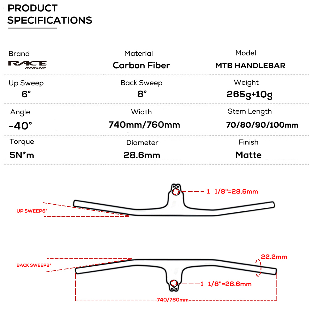 Manillar de carbono BERIJIE pa - Mountain Biking Xc reseña y precio
